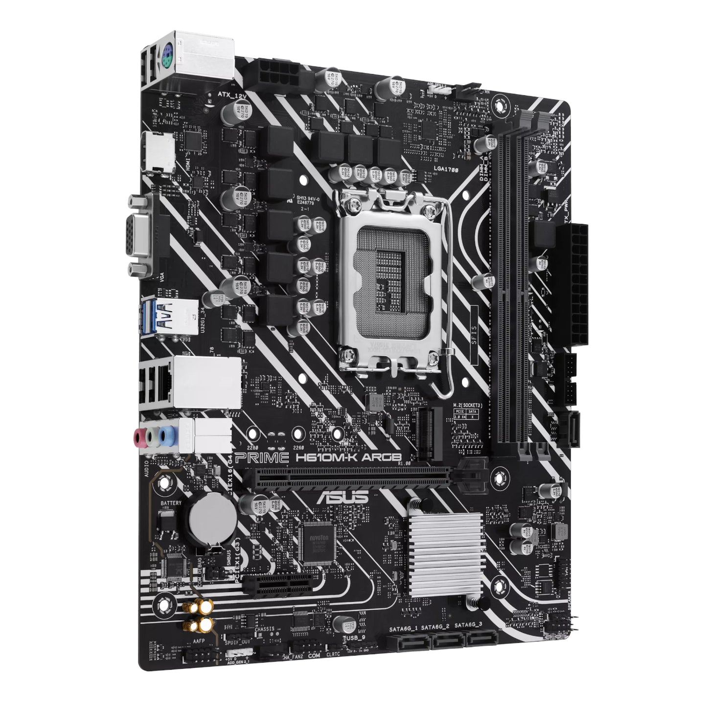 ASUS PRIME H610M-K ARGB Intel LGA1700 M-ATX Motherboard - alternate product view 3