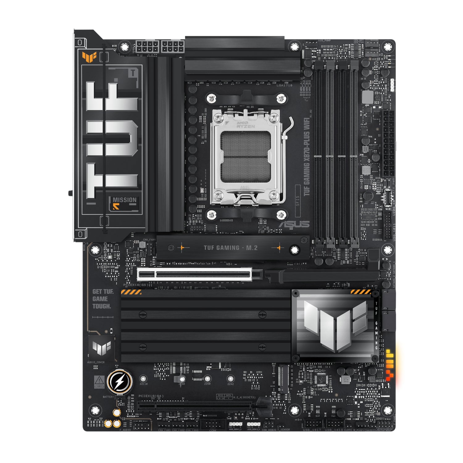 ASUS TUF Gaming X870-PLUS WIFI AMD AM5 ATX Gaming Motherboard - alternate product view 2
