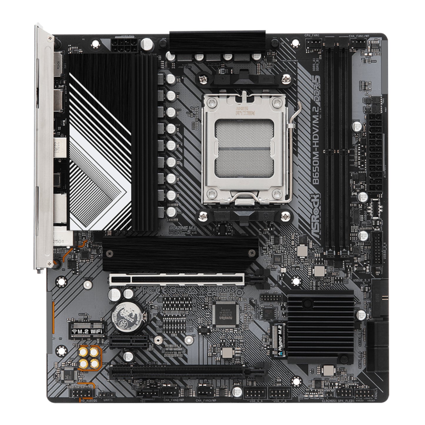 ASRock B650M-HDV/M.2 AM5 Micro-ATX Motherboard - alternate product view 2