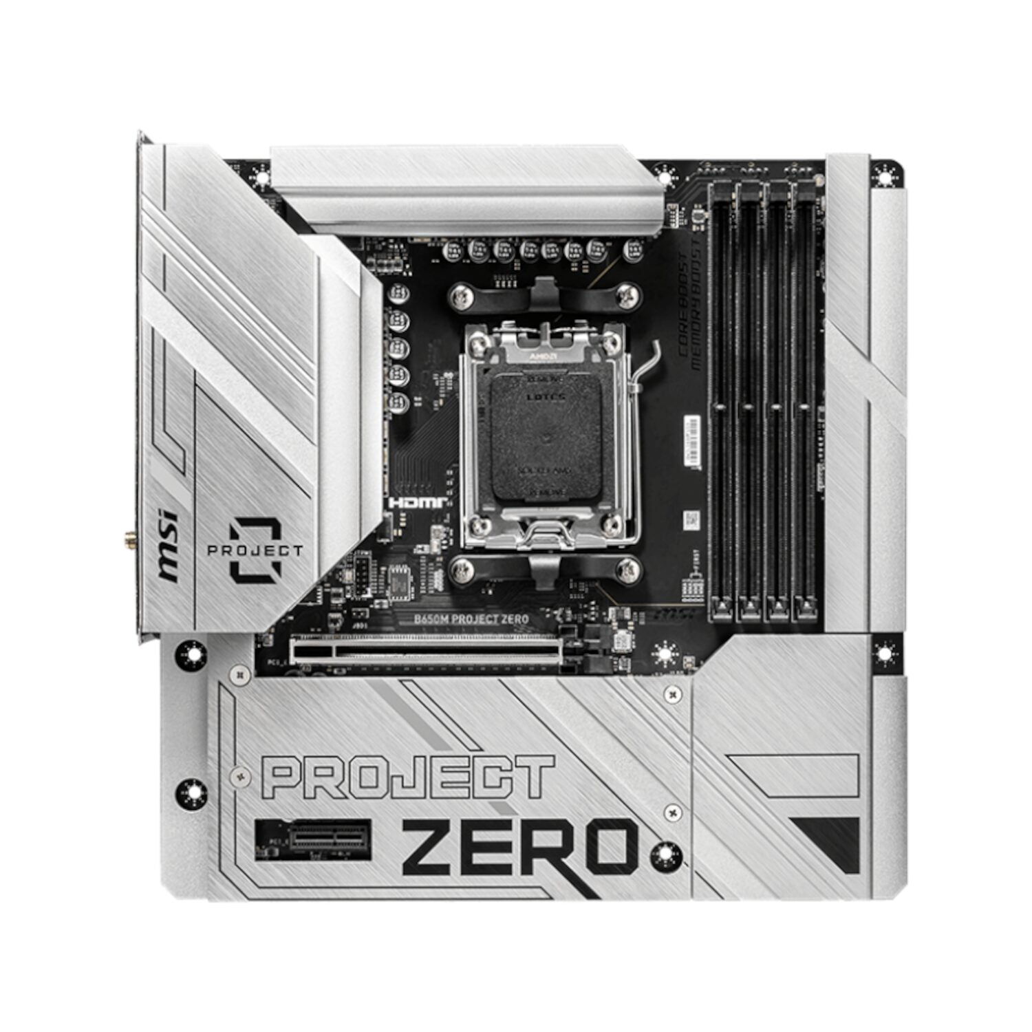 MSI B650M PROJECT ZERO MotherBoard - alternate product view 2