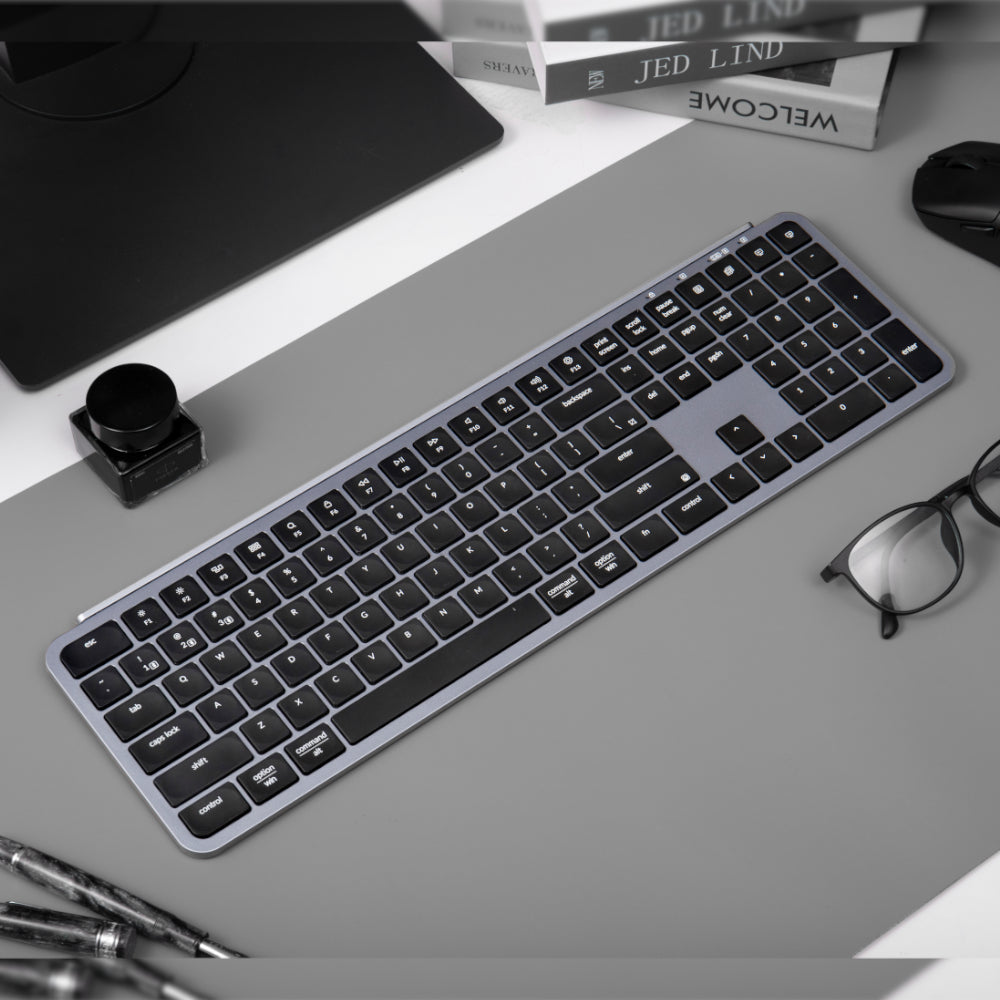 Keychron B6 Pro Ultra-Slim 100% Wireless Keyboard – Space Grey - alternate product view 3