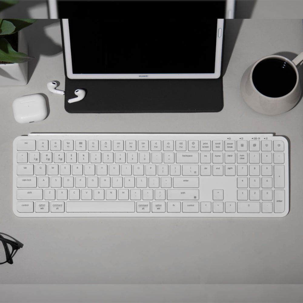 Keychron B6 Pro Ultra-Slim 100% Wireless Keyboard – Ivory White - alternate product view 3