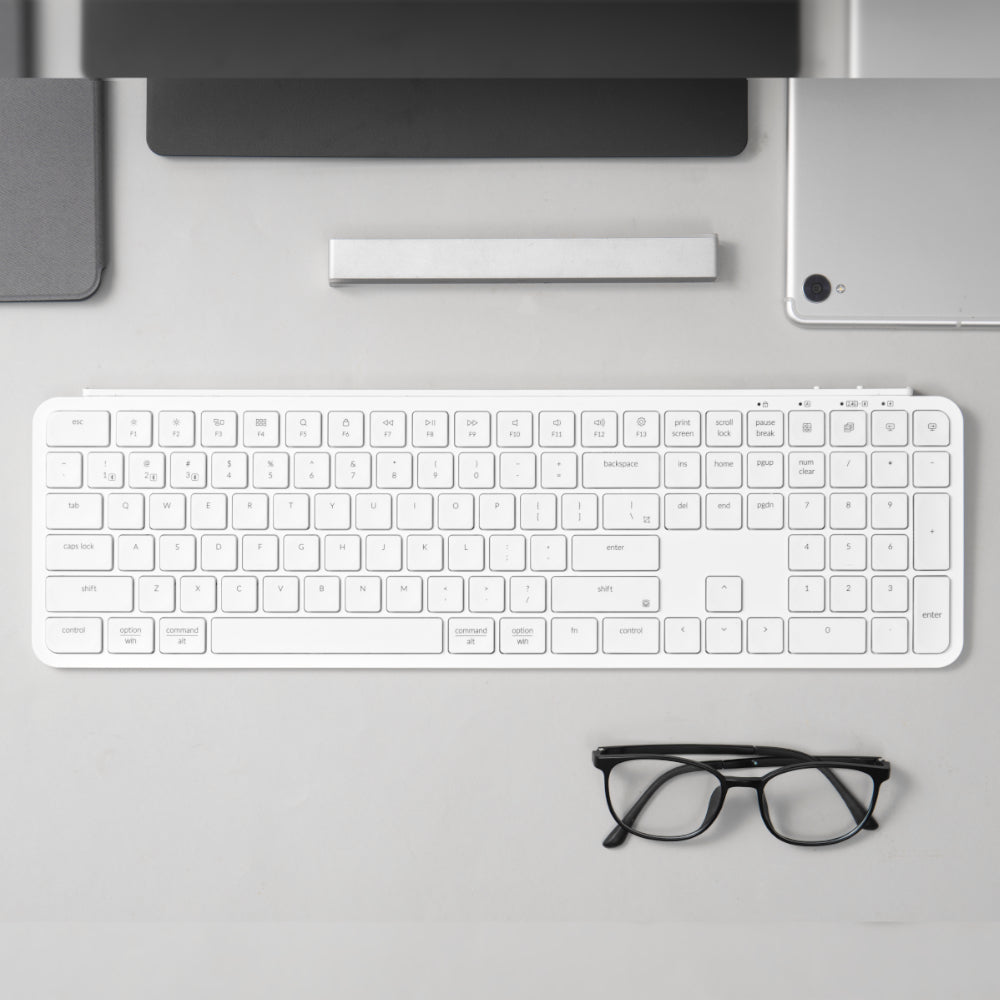 Keychron B6 Pro Ultra-Slim 100% Wireless Keyboard – Ivory White - alternate product view 5