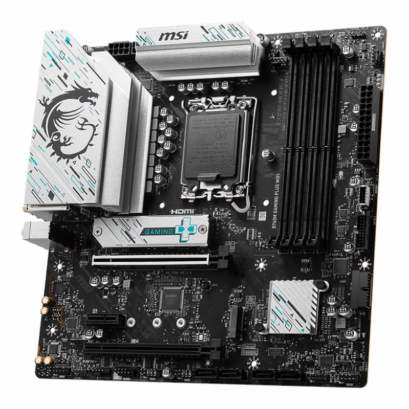 MSI B760M GAMING PLUS WIFI DDR5 Intel LGA1700 M-ATX Gaming Motherboard - alternate product view 3