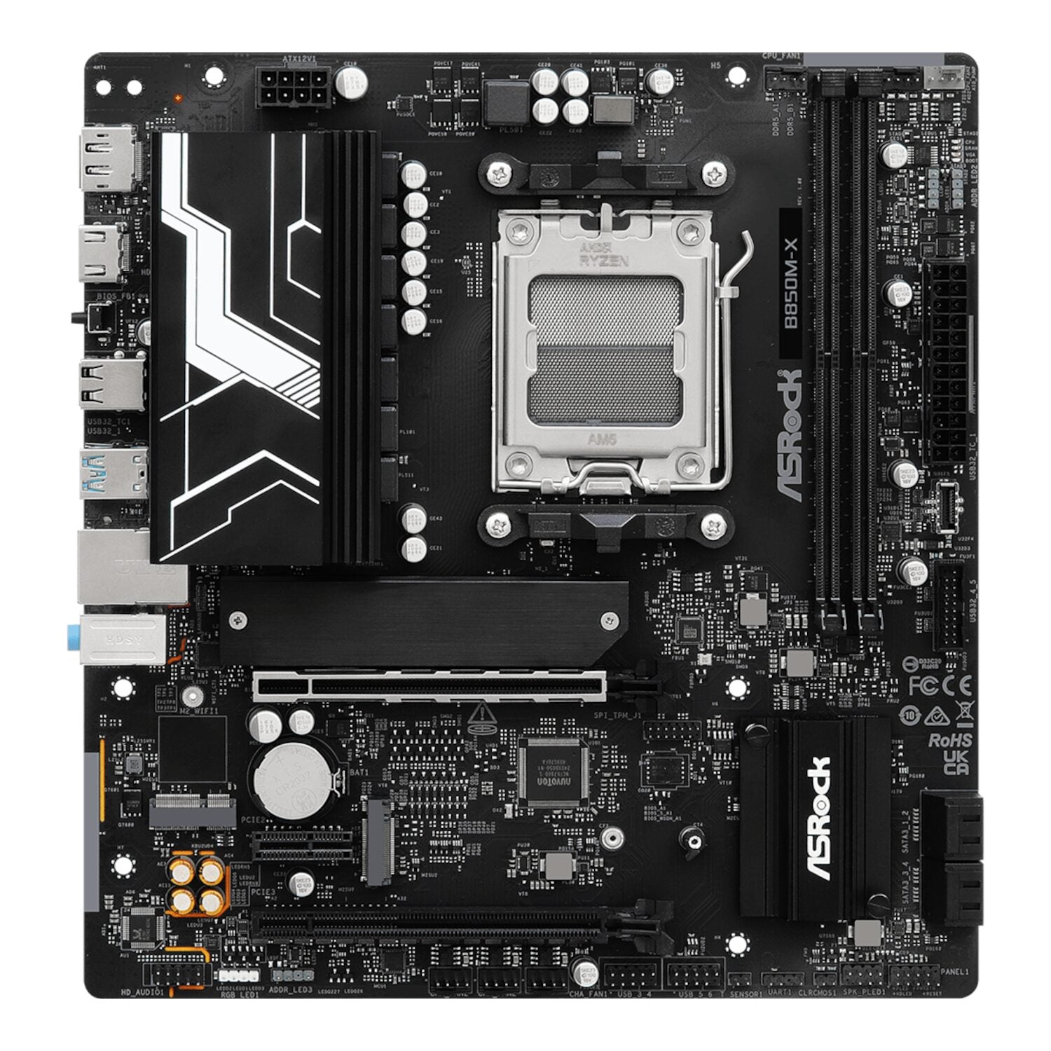 ASRock B850M-X WiFi AM5 Micro ATX Motherboard (DDR5, PCIe 5.0, Wi-Fi 6E) - alternate product view 4