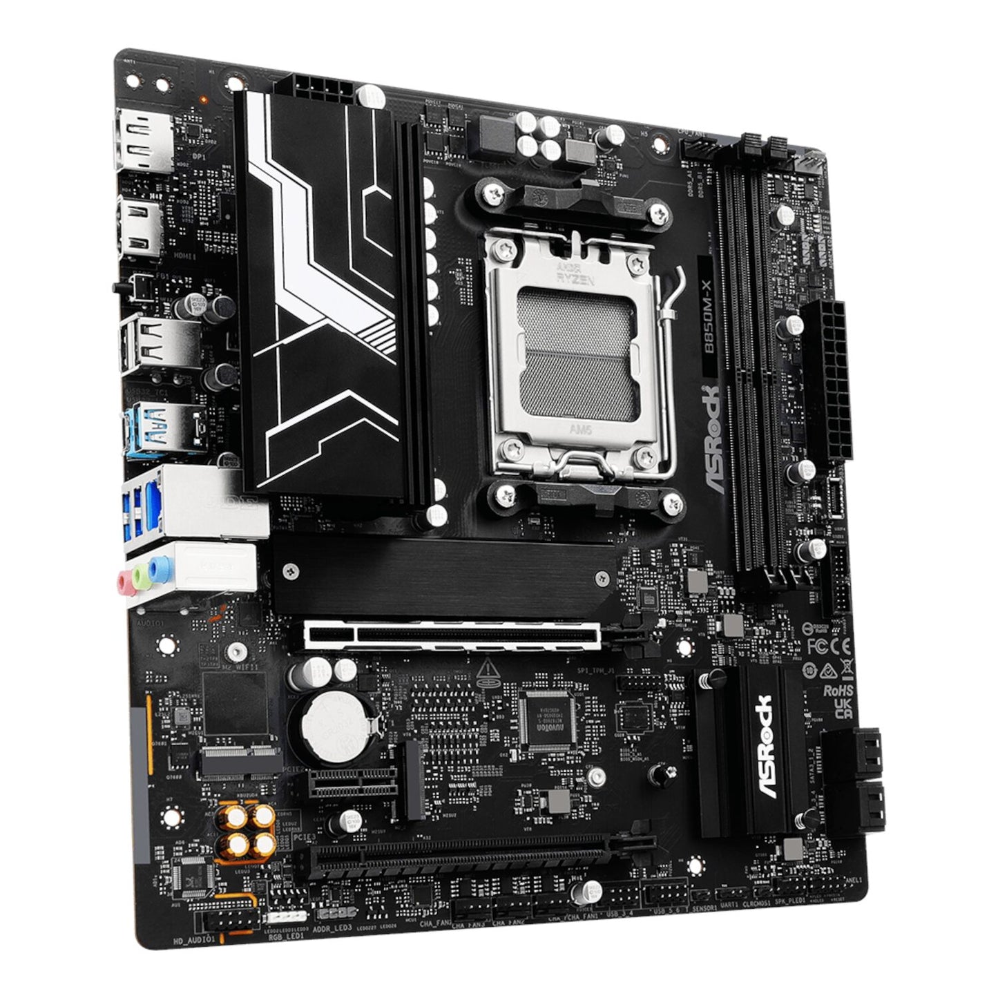 ASRock B850M-X WiFi AM5 Micro ATX Motherboard (DDR5, PCIe 5.0, Wi-Fi 6E) - alternate product view 3