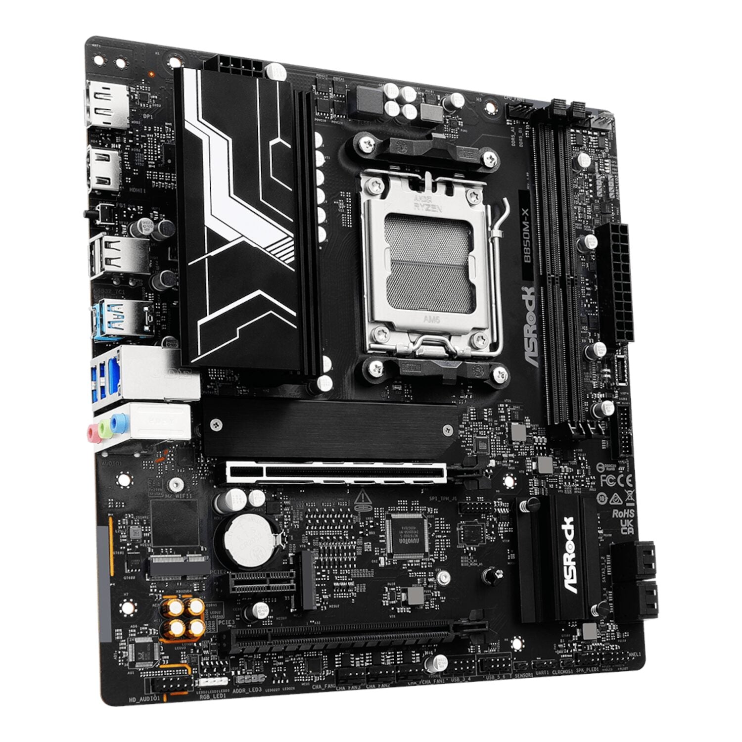 ASRock B850M-X WiFi AM5 Micro ATX Motherboard (DDR5, PCIe 5.0, Wi-Fi 6E) - alternate product view 3