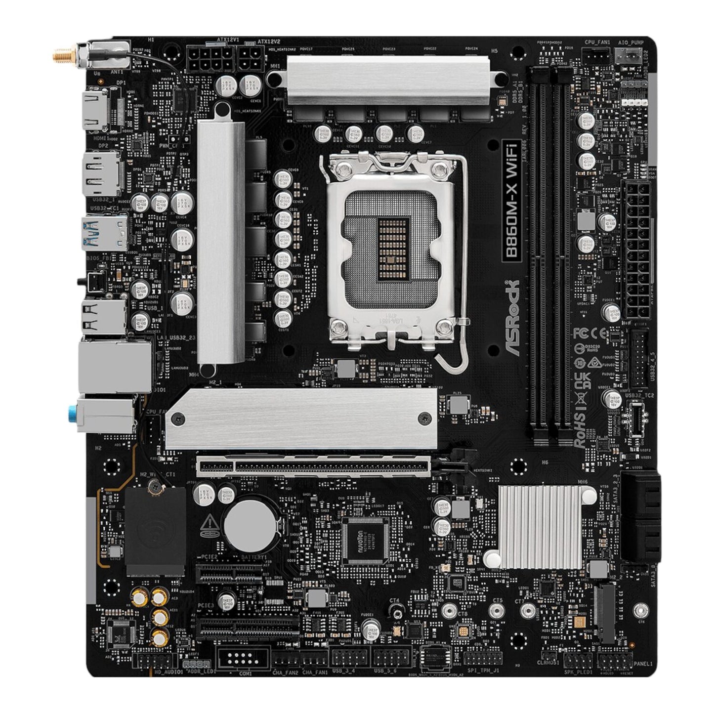 ASRock B860M-X Micro ATX DDR5 Motherboard (PCIe 5 and Wi-Fi 6E) - alternate product view 3