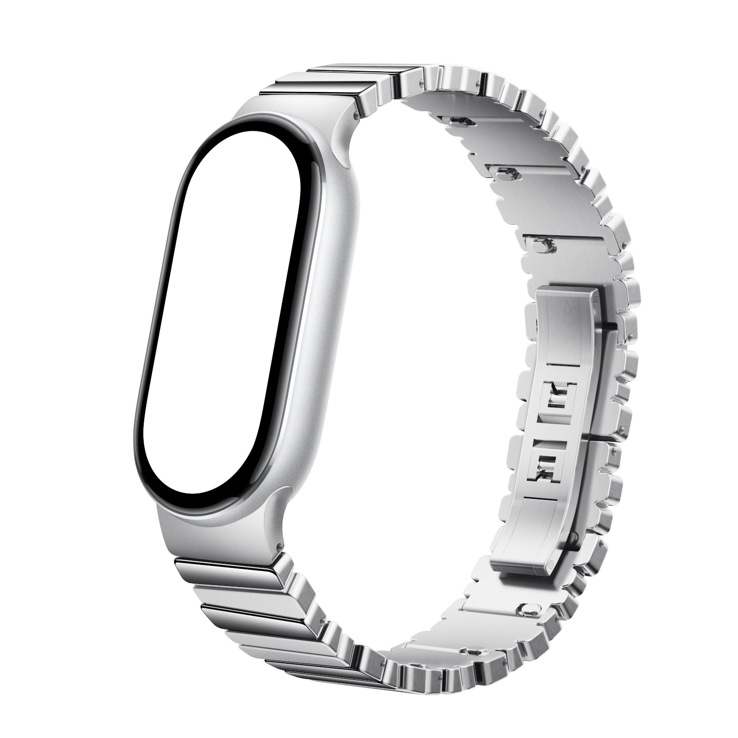 Xiaomi Smart Band 10 Asymmetrical Metal Strap – Silver - alternate product view 2