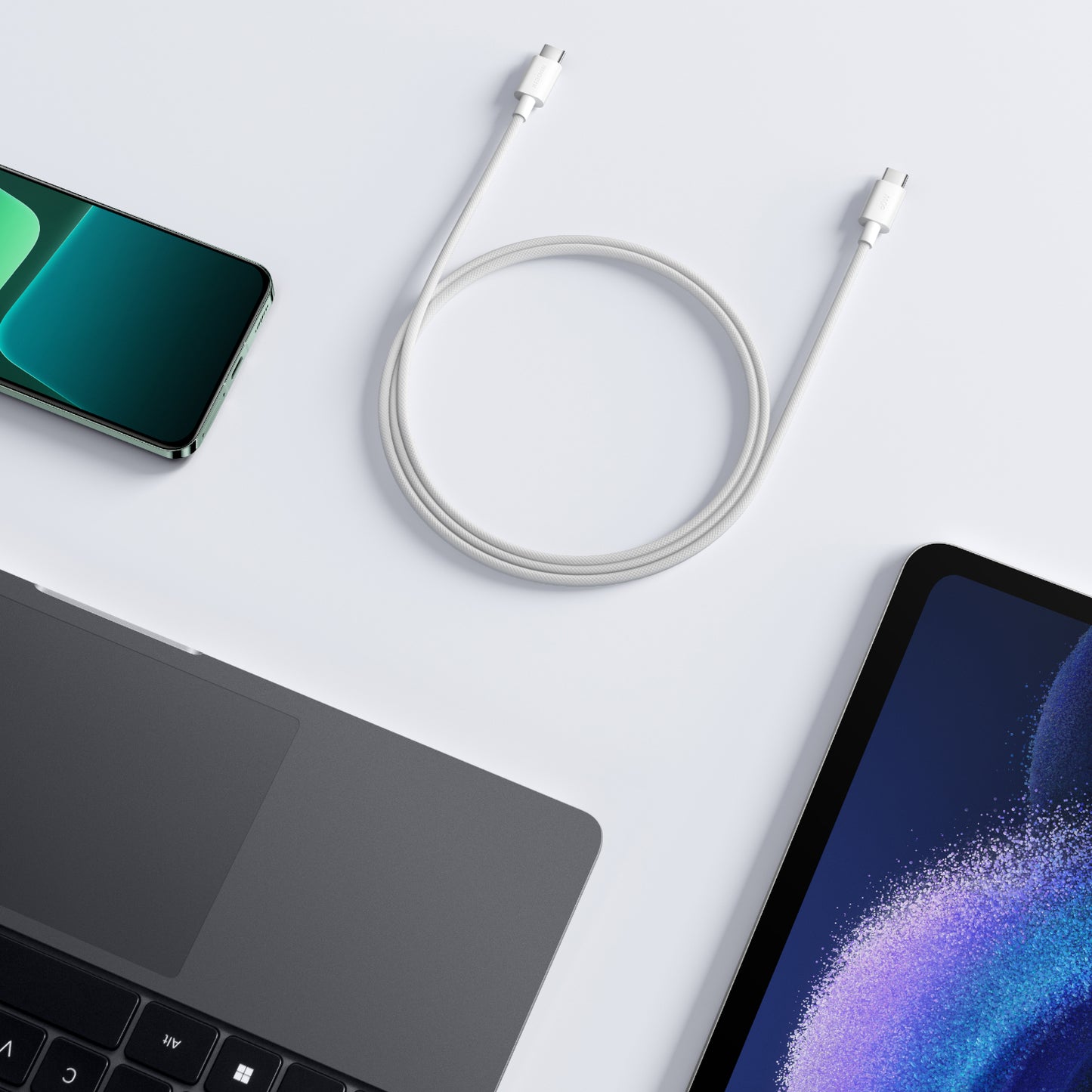 Xiaomi 3A Braided USB Type-C to USB Type-C Cable 1M - White - alternate product view 6