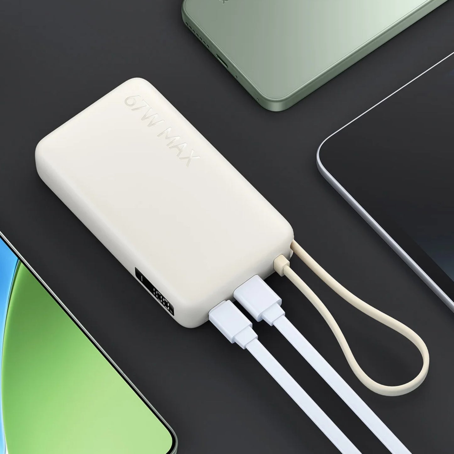 Xiaomi 67W Power Bank 10000mAh (Integrated Cable) - Tan - alternate product view 6