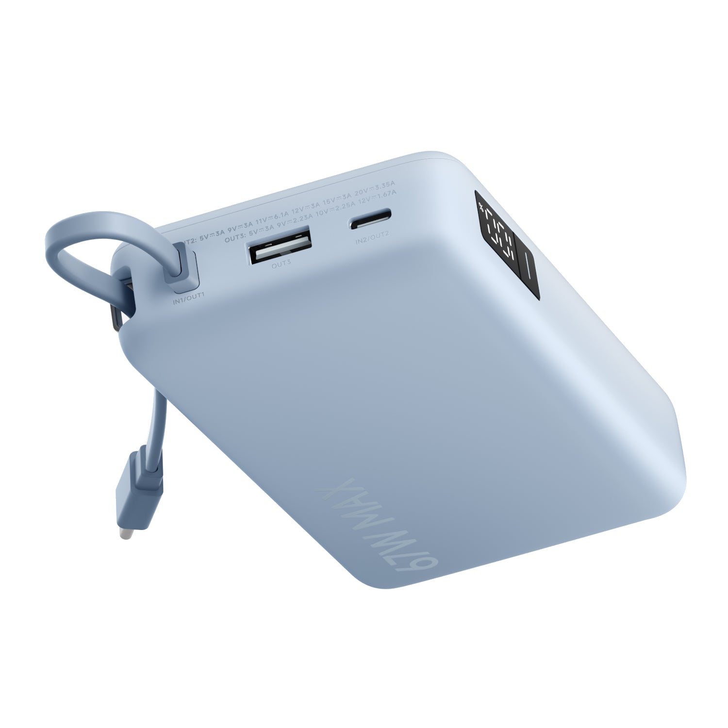 Xiaomi 67W Power Bank 20000 (Integrated Cable) - Ice Blue - alternate product view 2