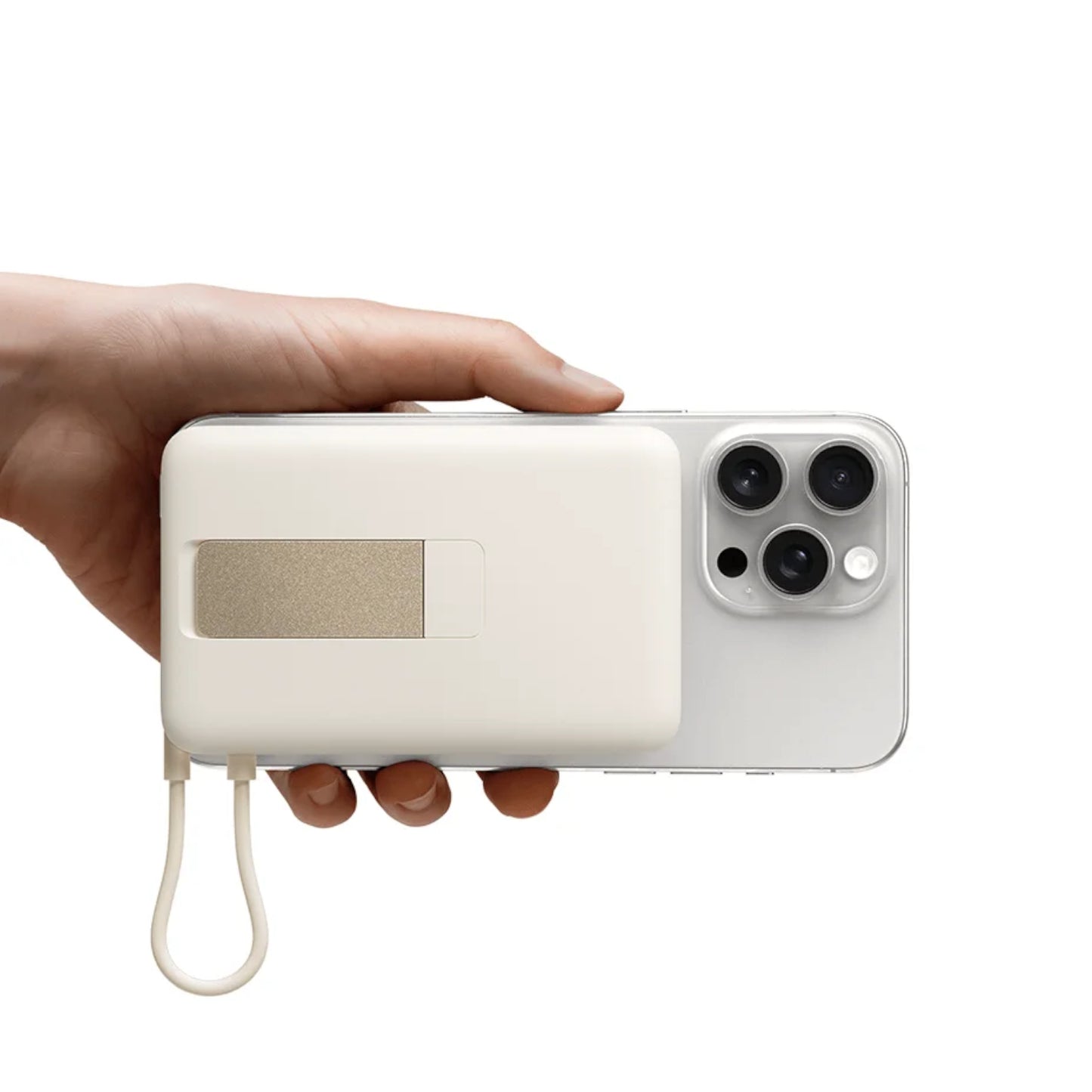 Xiaomi Magnetic Power Bank 10000mAh with Built-in Stand - Beige - alternate product view 3