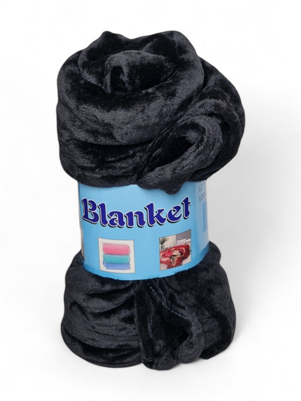 Blanket CORAL Fleece ±150×200 Cm BLACK