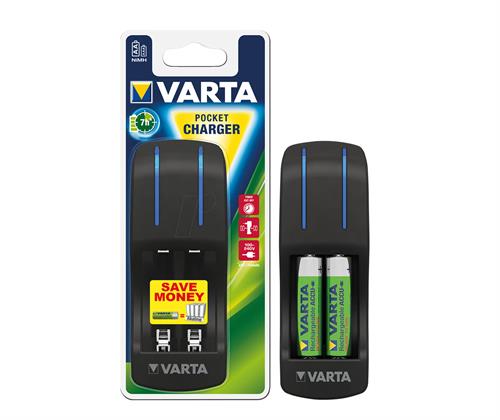 Varta Pocket Charger - Charges 2 or 4 AA/AAA at the same time