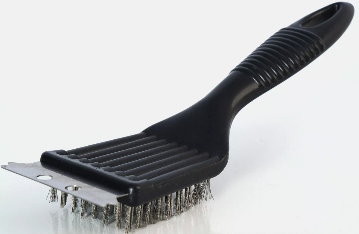 Casey Braai Cleaning Brush With Steel Scraper - Stiff Bristles