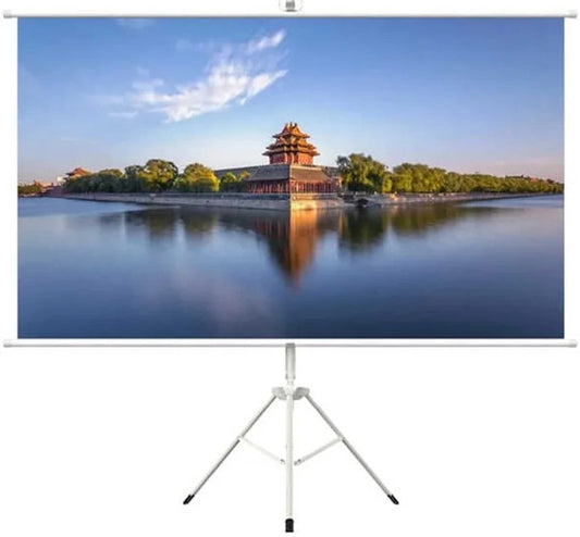 HTPNEO 100-inch Portable Projector Screen With Tripod Stand