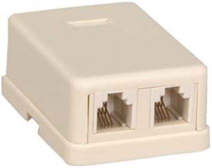 NetiX RJ11 Surface Mount Box - Double