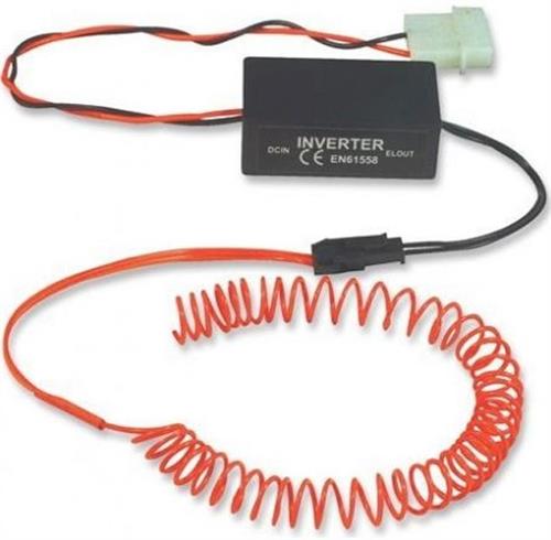 Manhattan Electro Luminescent Cable Neon Flaming Red -Multipurpose Flexible Wire with Bright Neon Red Glow