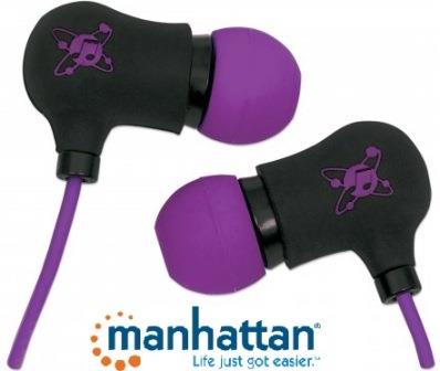 Manhattan Black-Purple Sound Science Nova Sweatproof Earphones