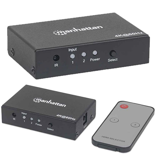 Manhattan 4K 2-Port HDMI Switch - 4K @ 60Hz