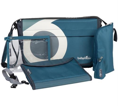 Babymoov Zen Blue Messenger Changing Diaper Bag - Extra Lightweight