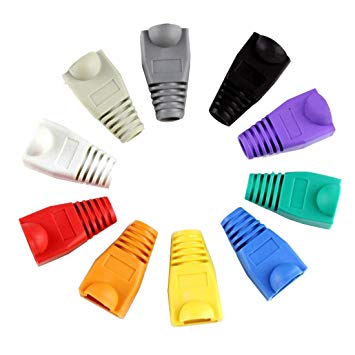 NetiX RJ45 Rubber Boots 100 Per Pack - Protects Your RJ45 Connector