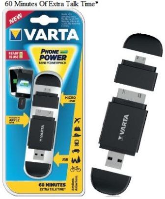 Varta Black Mini Powerpack Charger Smart 2 In 1 Solution