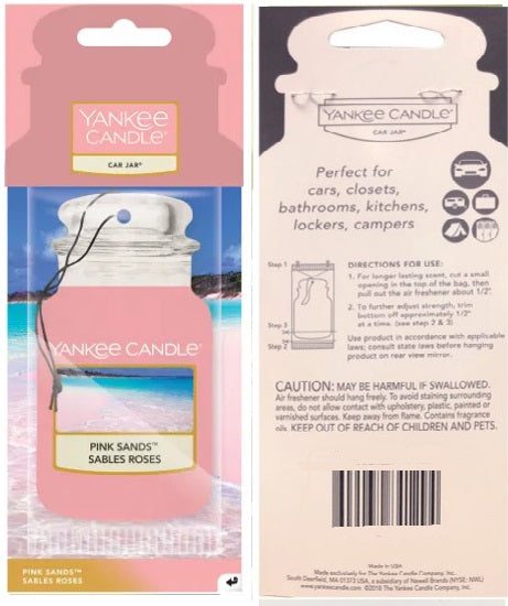 Yankee Candle Pink Sands Card Jar 2D Paperboard Fragrance Infused Card Jar Shaped Single Unit