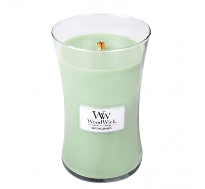 Woodwick White Willow Moss Large Candle jar