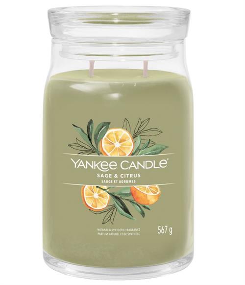 Yankee Candle Sage & Citrus Medium Jar - Signature Collection 2-Wick Candle