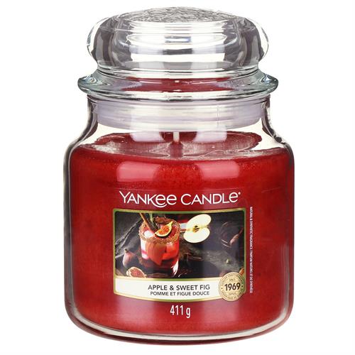 Yankee Candle Apple & Sweet Fig Medium Jar Retail Box No
