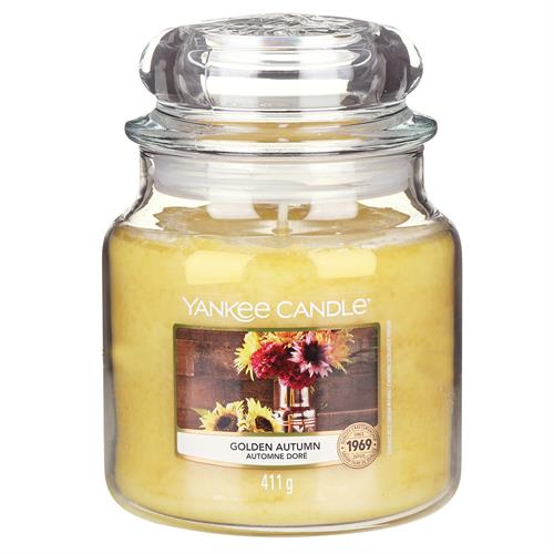 Yankee Candle Golden Autumn Medium Jar Retail Box No