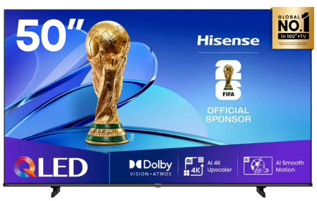 Hisense 50-inch QLED VIDAA Smart LED TV