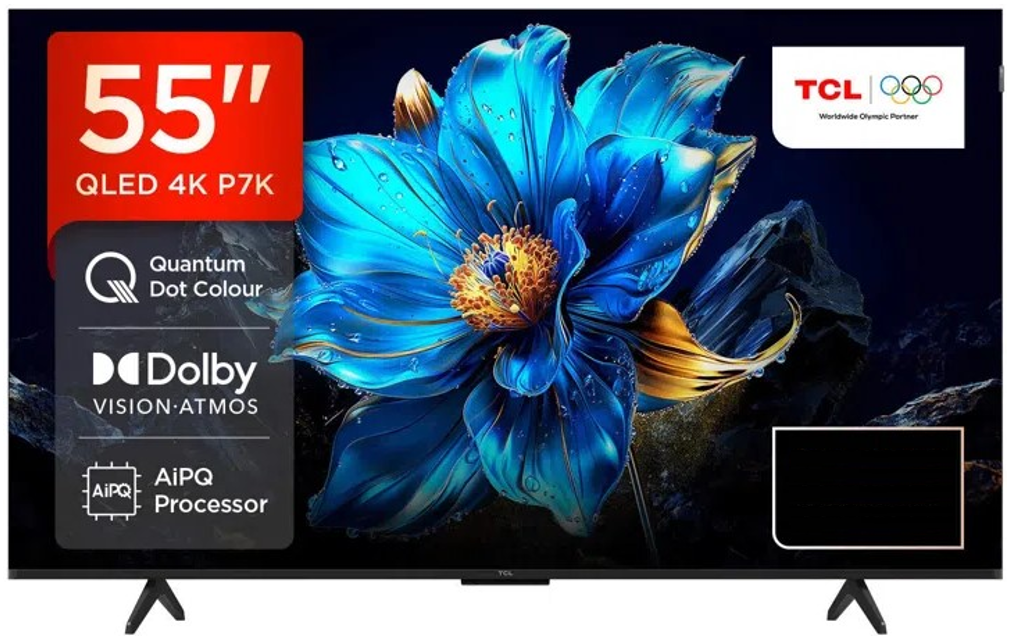 TCL P7K-UK 55-inch QLED Direct LED 4K HDR Smart Google TV