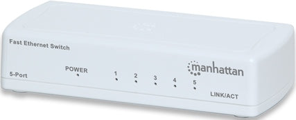 Manhattan 5 Port Fast Ethernet Switch - 5 x 10/100 Mbps NWay switch ports