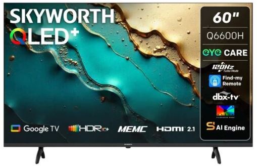 Skyworth 60-inch QLED Google 4K UHD Smart TV