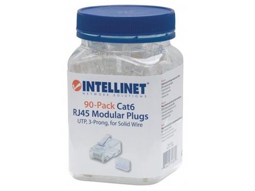 Intellinet CAT6 UTP RJ45 Modular Plugs are designed for reliable