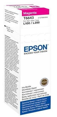 Epson T6643 Magenta Ink Bottle 70ml For L110 L300 L210 L355 L550
