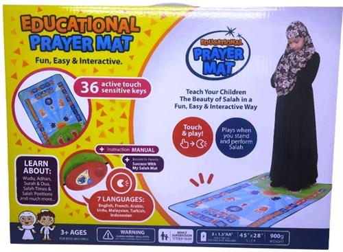 Casey Smart Islamic Educational Prayer Mat - Fun- Foldable Easy And Interactive