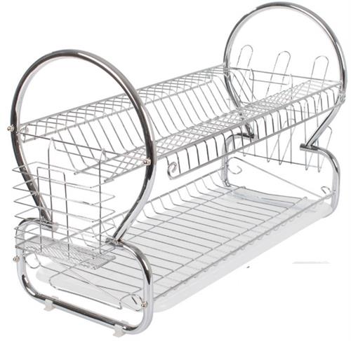 Casey 2 Layer 40cm Stainless Steel Medium Dish Rack - Made Of High Quality Durable Stainless Steel