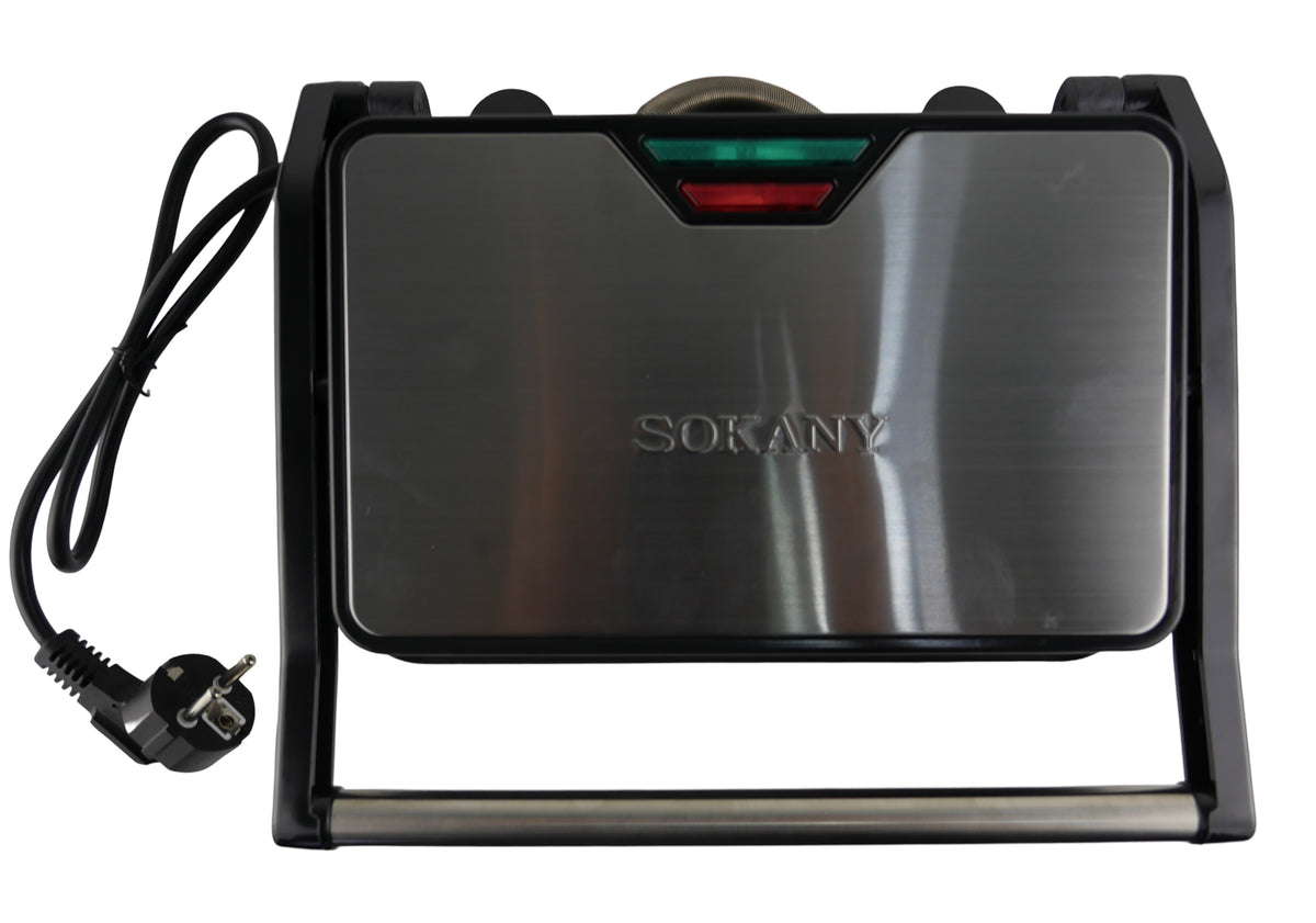 Sokany 4 Slice Sandwich Press & Griller - 850w Home Steak Grill Machine Panini Maker