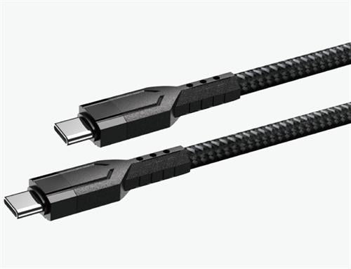 Ezra TypeC to TypeC Pd60w 1meter Fast Charge Black Braided Cable - Od6.0 Diameter