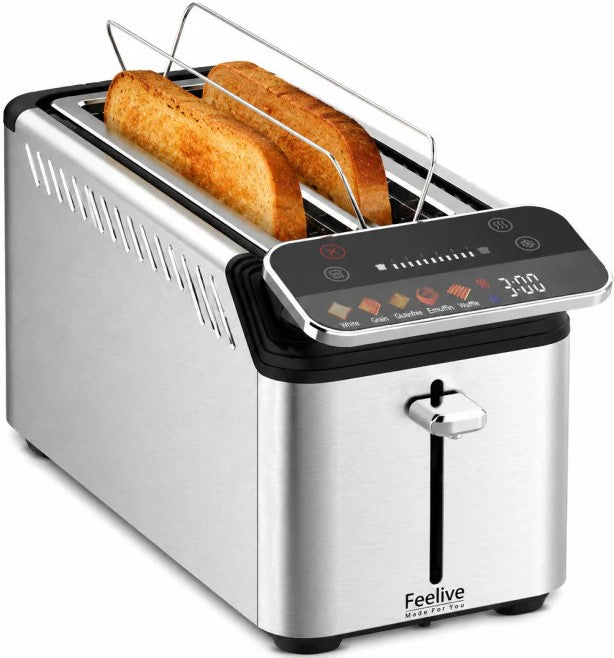 Feelive 4 Slice Smart Digital Toaster - 4 Slice Capacity Toaster