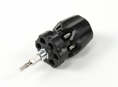 Goldtool Black 7 in 1 Stubby Torx Driver Set - Includes 7 micro precision bits (T4