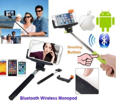 Geeko Z07-5 Monopod Selfie Stick for Mobile Phone - White