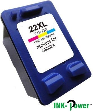 Inkpower Generic Replacement Tri Colour Cartridge for HP 22XL C9352CE-Page Yield 150 Pages with 5% coverage