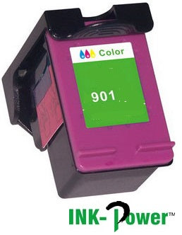 InkPower Generic Replacement Single Tri Colour Officejet Ink Cartridge CC656A for HP901XL- Tri-Colour Cyan