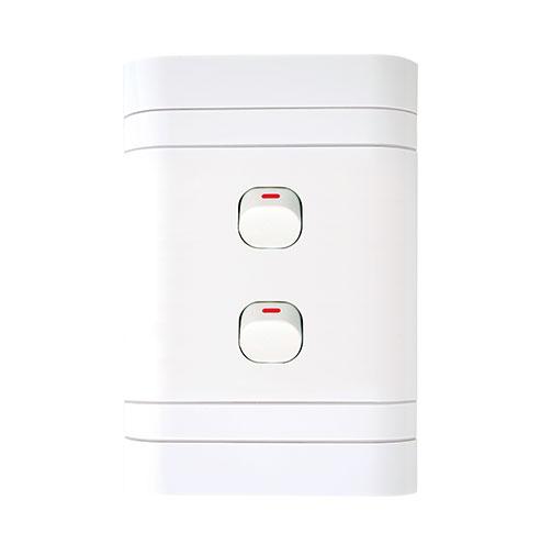 Lesco Flush Cover with 2 Lever 1 Way Switch - Voltage: 220-240V