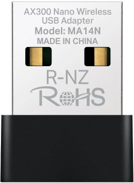 Mercusys AX300 Nano Wireless USB Adapter - Up to 287Mbps High Speed Wi-Fi